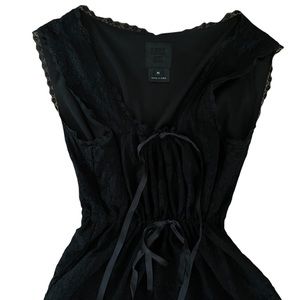 Black lace vintage anna sui babydoll dress